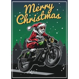 Merry Christmas Santa Biker