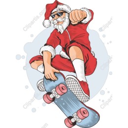 Santa Skateboarder