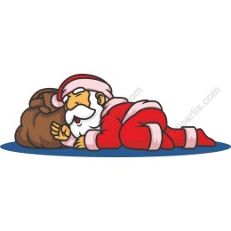 Whimsical Santa Claus Sleeping