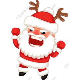 Jubilant Santa Claus