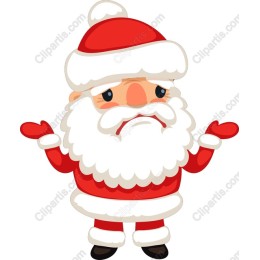 Whimsical Confused Santa Claus