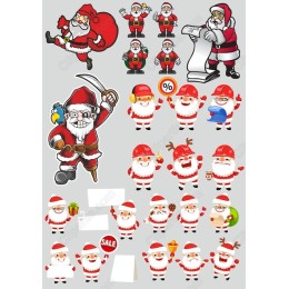 Santa Claus Set - 20 Whimsical s