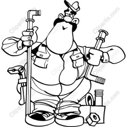 Handy Plumber Cartoon