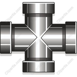 Chrome Pipe Cross Connector