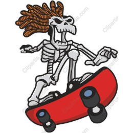 Skateboarding Skeleton