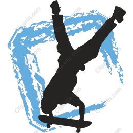 Skateboarding Handstand