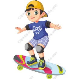 Skateboarding Kid