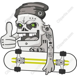 Cool Skull Skateboard