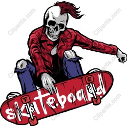 Punk Skull Skateboard