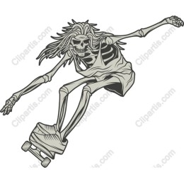 Skateboarder Skeleton