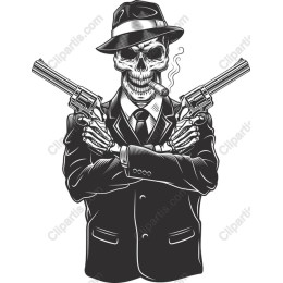 Vintage Skeleton Gangster