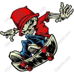 Skateboarding Skeleton