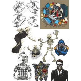 Skeleton Clipart Bundle