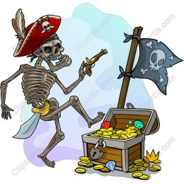 Treasure-Crazy Skeleton Pirate