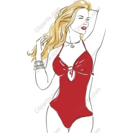 Chic Red Swimsuit