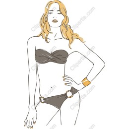Chic Woman in Bikini
