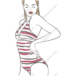 Chic Striped Swimsuit