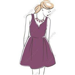 Chic Purple Dress Woman