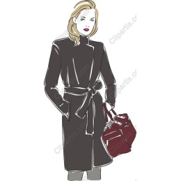 Chic Fashion: Elegant Woman with Handbag