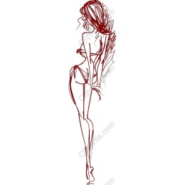 Elegant Bikini Line Art