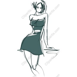Chic Woman in Dress