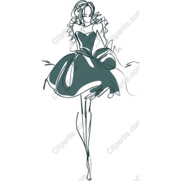 Chic Fashion Sketch Dress