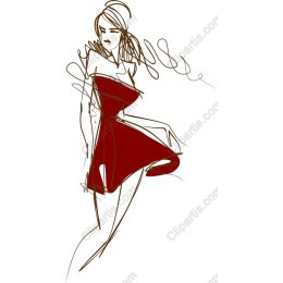 Stylish Elegance: Woman in Red Dress