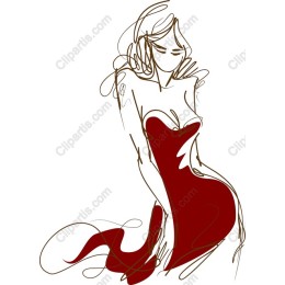 Elegant Red Gown
