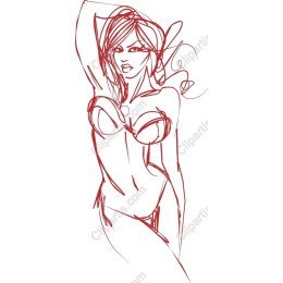 Captivating Feminine Figure Sketch
