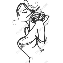 Elegant Hand-Drawn Woman