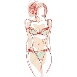 Abstract Woman in Lingerie