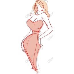 Elegant Woman in Dress