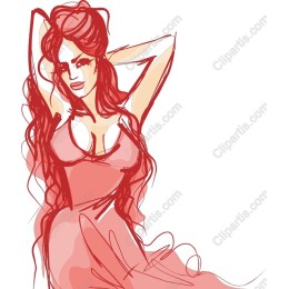 Elegant Dancer in Red