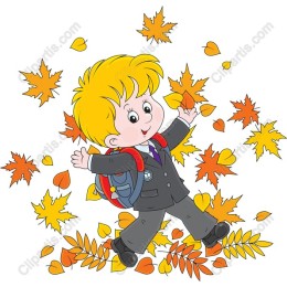 Autumn Joy: Boy with Leaves