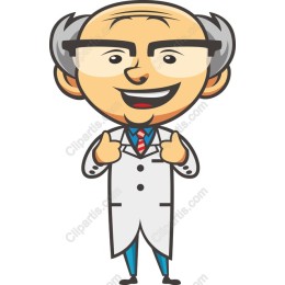 Cheerful Scientist Character