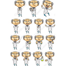 Quirky Cartoon Scientist Bundle