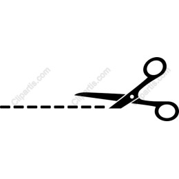 Scissors with Dotted Line
