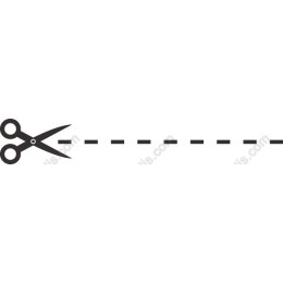 Versatile Scissors with Dashed Cutting Line