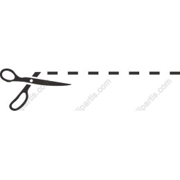 Scissors and Dashed Cut Line