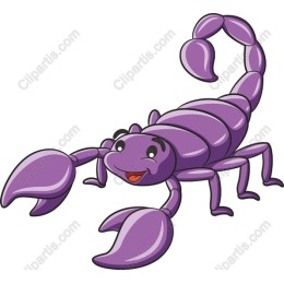 Charming Cartoon Purple Scorpion