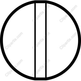 Modern Circular Icon with Vertical Split