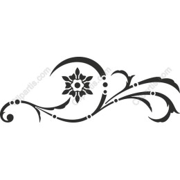 Elegant Black Floral Swirl
