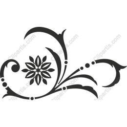 Elegant Floral Swirl Ornament