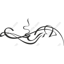 Elegant Black Abstract Swirl