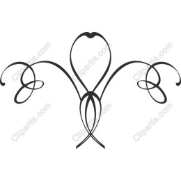 Elegant Heart-Shaped Scroll Ornament