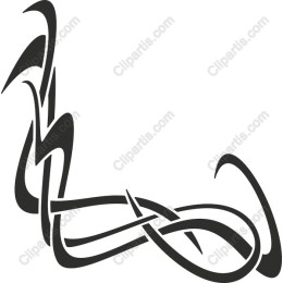 Elegant Black Line Ornament