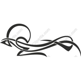 Elegant Abstract Bird and Sun