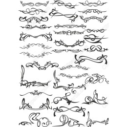 Floral Border Clipart Set - Elegant