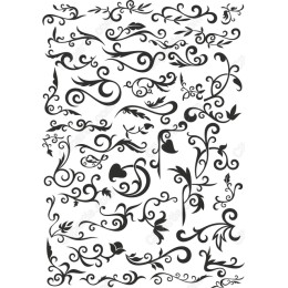 Floral Swirls Clipart Bundle