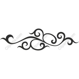 Elegant Swirling Decorative Scroll